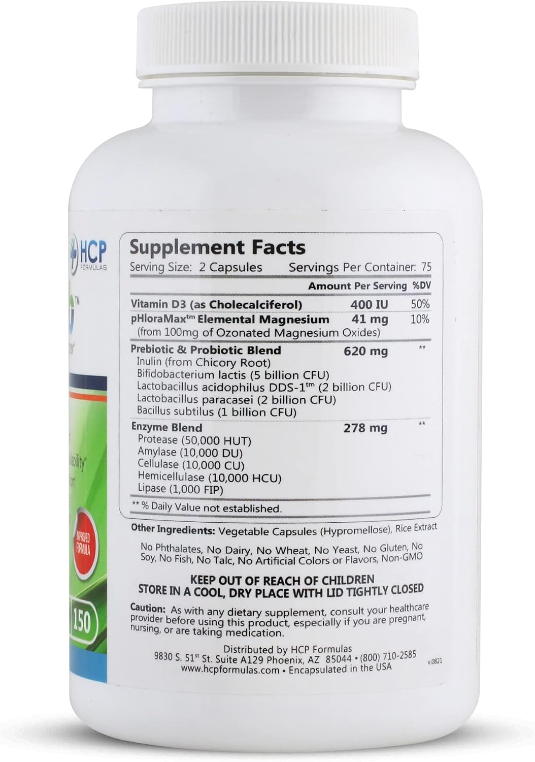 Abzorb - Optimizador de Vitaminas y Nutrientes - Enzimas Digestivas, Probióticos y Complejo de Óxido de Magnesio - 150 Cápsulas