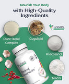 Cholest Essentials - 60 Cápsulas | Suplemento Vegano con Ajo, Niacina, Policosanol, Guggul, Esteroles Vegetales y Cayena | Cápsulas Diarias para Hombres y Mujeres