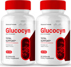 Glucocyn Blood Support Capsules - Advanced Blood Formula, Extra Strength, Premium Formula for Healthy Circulation & Stable Levels, All Natural (2 Pack)