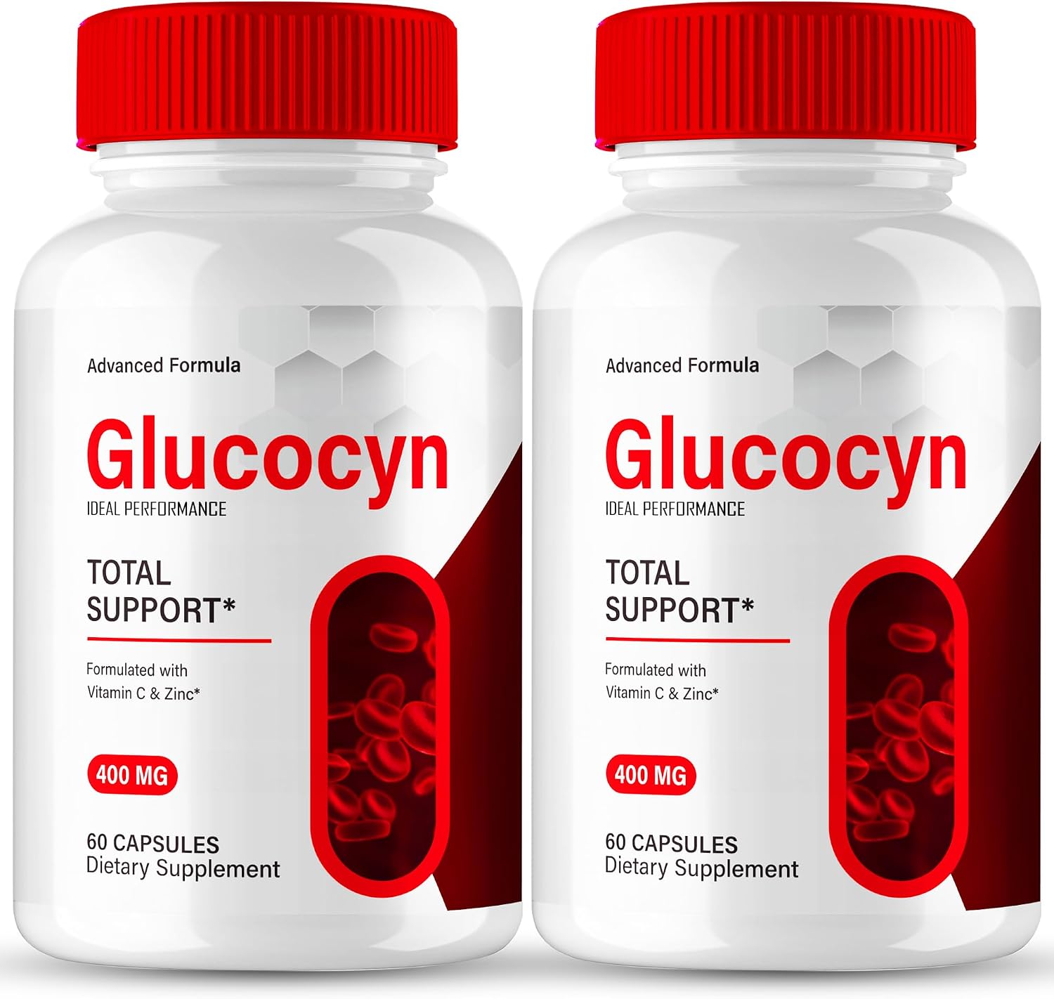 Glucocyn Blood Support Capsules - Advanced Blood Formula, Extra Strength, Premium Formula for Healthy Circulation & Stable Levels, All Natural (2 Pack)