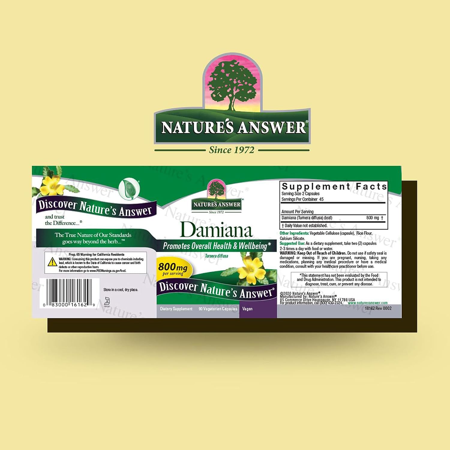 Damiana de Nature's Answer - 90 Cápsulas Vegetarianas (400 mg)
