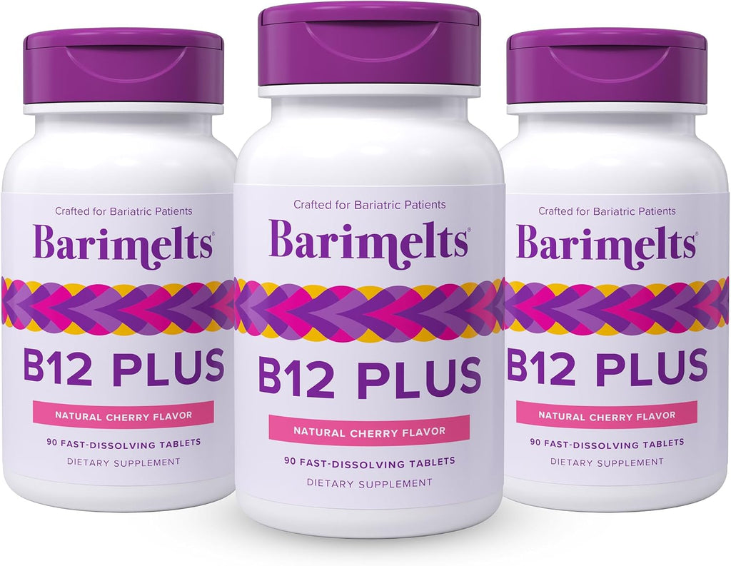 BariMelts Vitamin B12 Plus, 90 Comprimidos de Disolución Rápida (Suministro para 3 Meses)