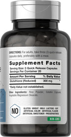 Horbäach Glutathione 300 mg | 60 Cápsulas | No Transgénico y Sin Gluten