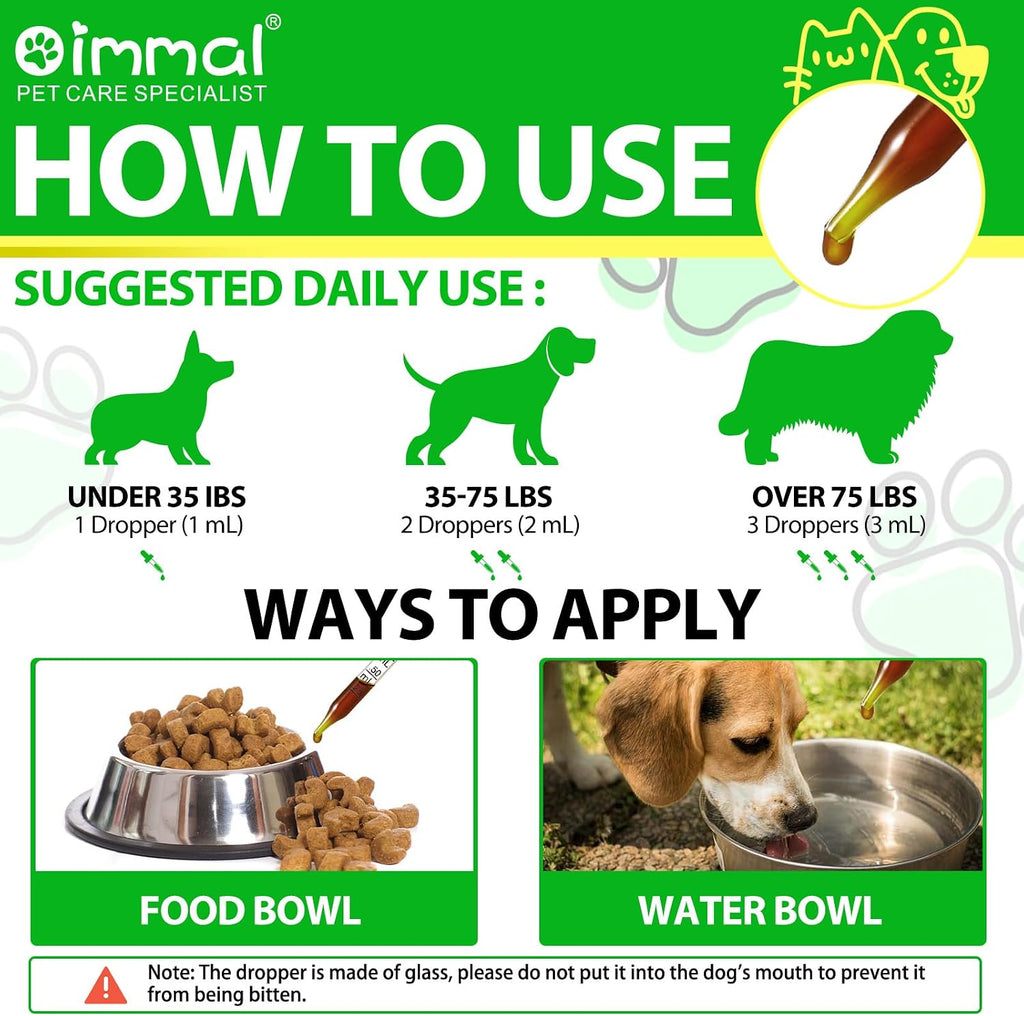 Natural Antibiotics for Dogs, Dog Antibiotics Supports Dog Allergy and Itch Relief, Dog Multivitamin, Pet Antibiotics, for All Breeds 118 ml