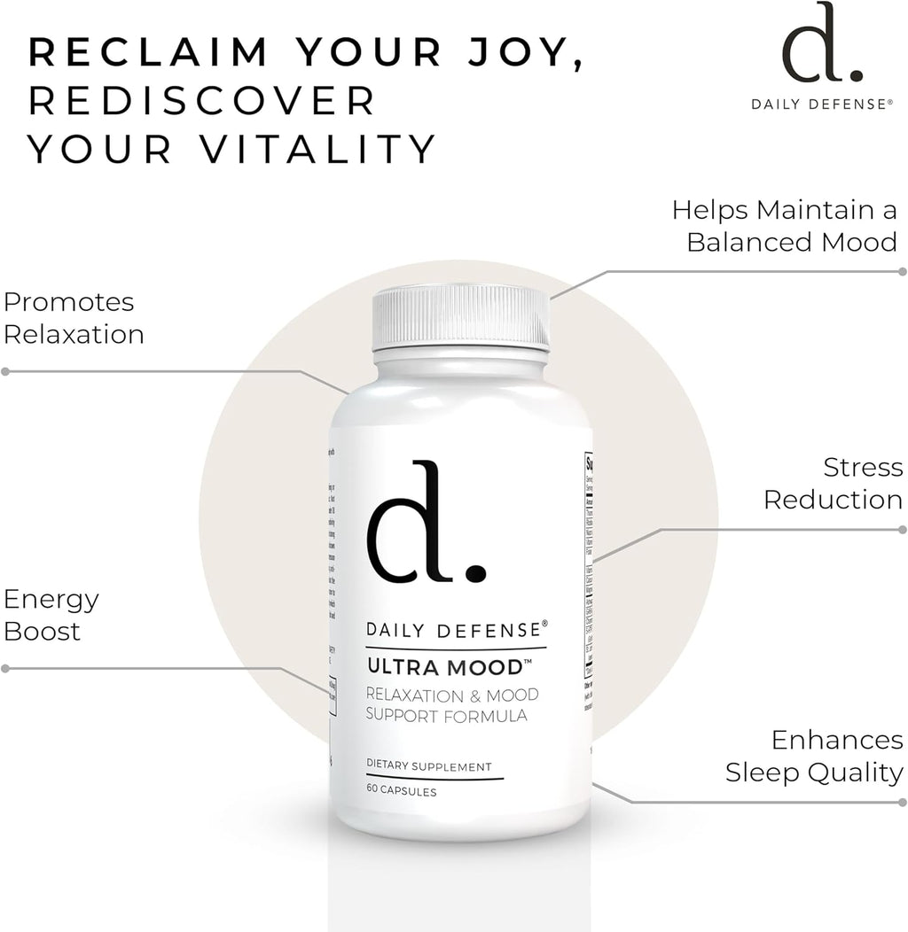 Daily Defense Mood Support Supplement - Ultra Mood 60 Comprimidos