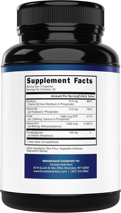 Multivitamínico Metilado - Complejo B Metilado con TMG y Metilfolato - Sin Gluten - 120 Cápsulas – Image 2