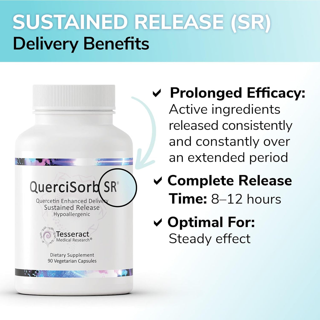 Tesseract Medical Research QuerciSorb SR - Suplemento de Quercetina 400 mg, Liberación Sostenida, 90 Días