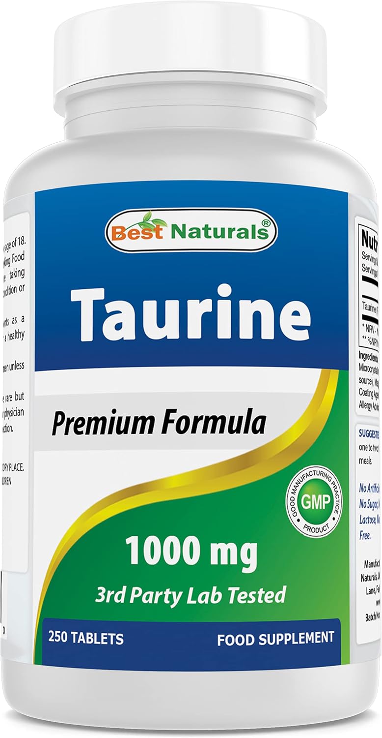 Best Naturals Taurina 1000 mg 250 Comprimidos
