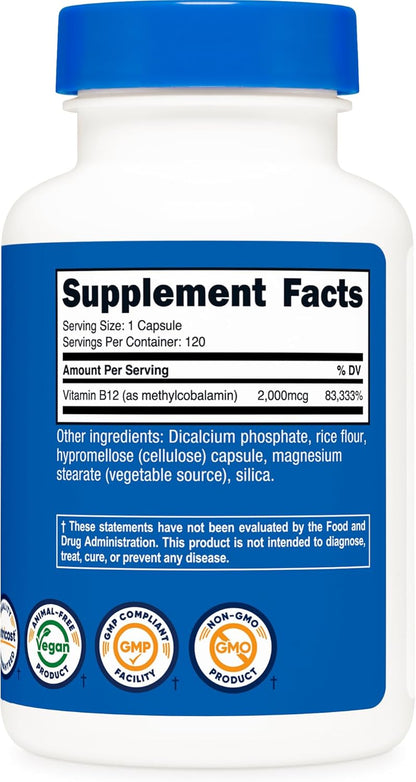 Nutricost Vitamina B12 (Metilcobalamina) – La formación normal de glóbulos rojos. – Image 4