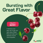 YumVs Gominolas de Remolacha con Magnesio y Vitamina C – Sabor Baya – 60 Gominolas – Vegano, Sin Gluten