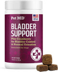 Pet MD Bladder Support Plus Cranberry para Perros - Apoyo a la Vejiga y Salud Urinaria - 60 Chews