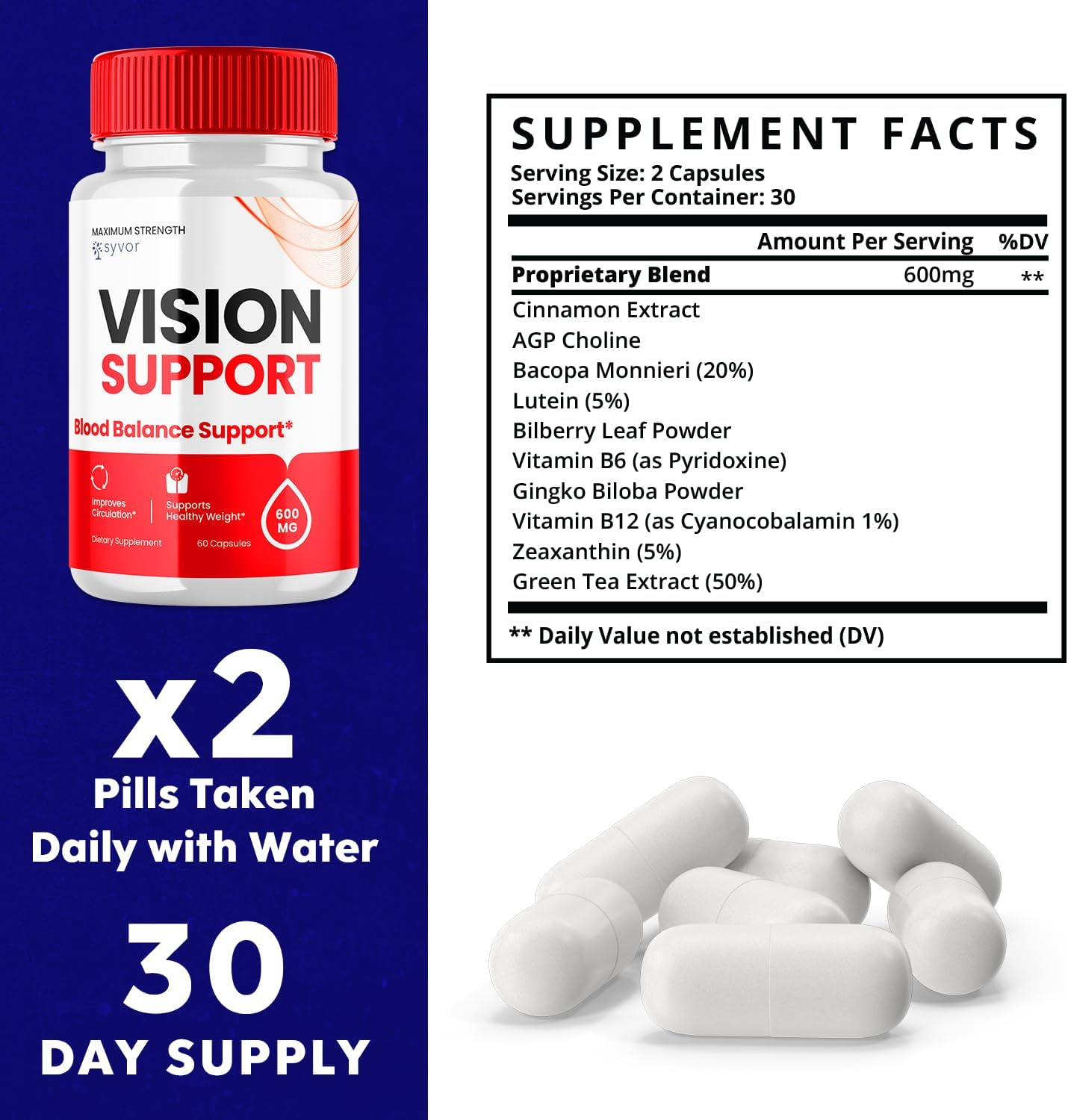 Vision Support Cápsulas - Fuerza Máxima - 60 Cápsulas