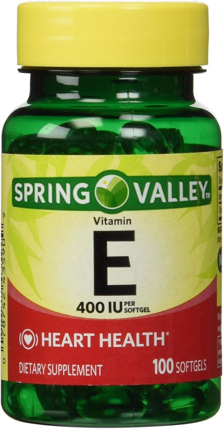 Spring Valley - Vitamina E 400 UI, 100 Cápsulas Blandas