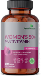 Futurebiotics Women's 50+ Multivitamin Once Daily, 180 Comprimidos – Multivitamínico para Mujeres Activas Mayores de 50