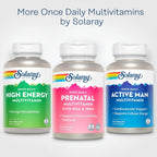 SOLARAY Daily Prenatal Multivitamin with DHA, Iron and Easy Morning - Whole Food Base - 90 Veg Capsules