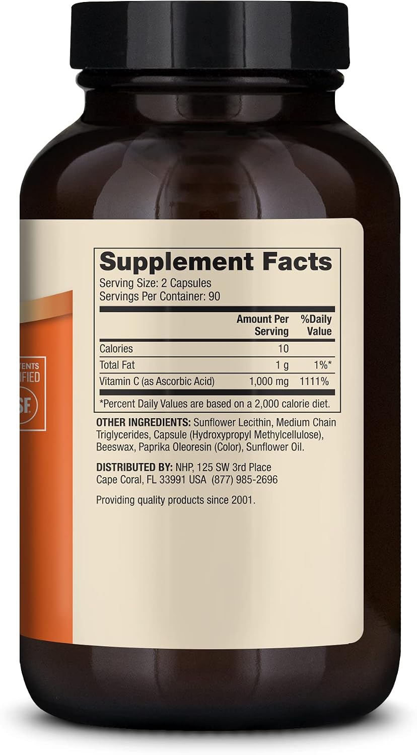 Dr. Mercola Vitamina C Liposomal - 1000 mg por dosis - 180 Cápsulas