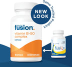 Bariatric Fusion B-50 Complex | Vegan B Vitamins for Women and Men | Easy-to-Swallow Capsules | 8 B Vitamins Including B12 | 90 Capsules | 3-Month Supply