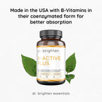 Dr. Brighten B-Active Plus — Complejo de Vitaminas B Vegano, 60 Cápsulas