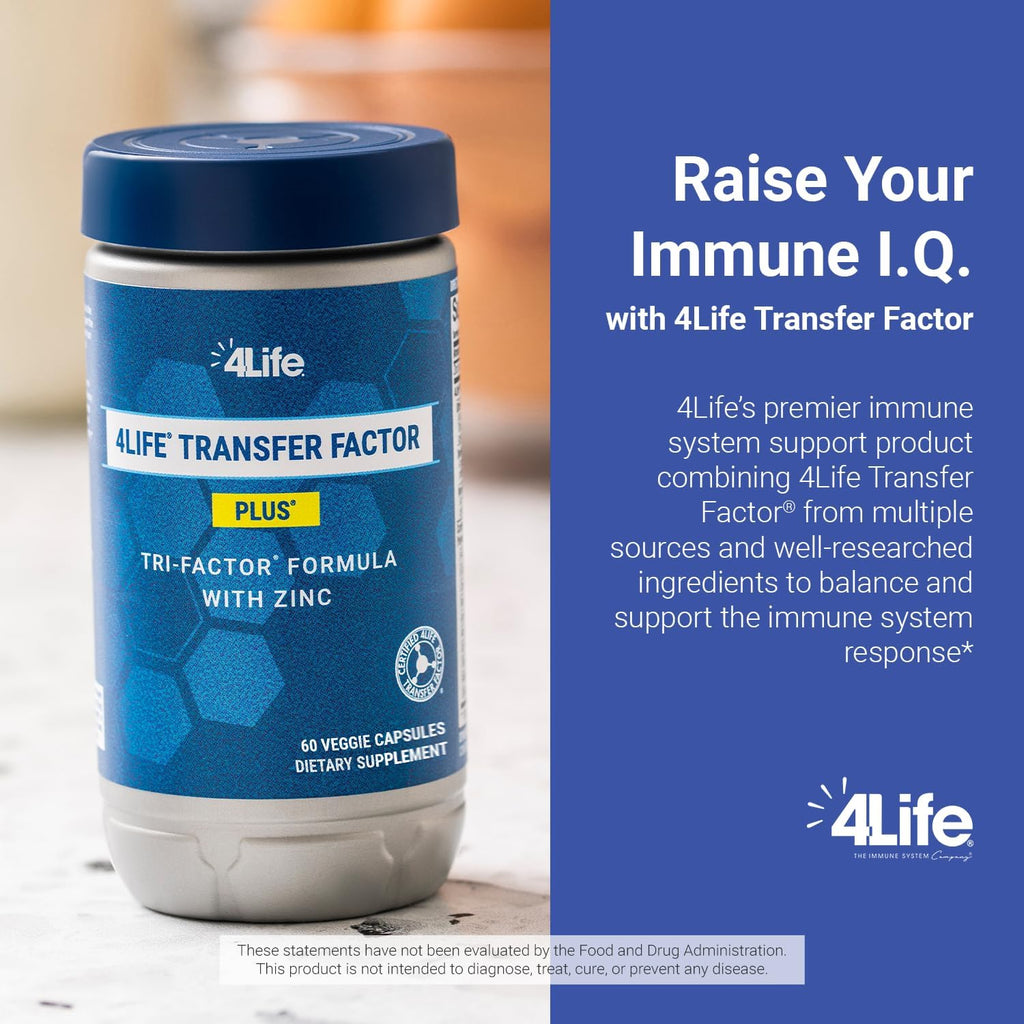 4Life Transfer Factor Plus Zinc – Apoyo Inmunológico con Hongos, 60 Cápsulas