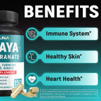 Papaya Capsules with Papaya, Pomegranate, Apple Pectin and More - 150 Capsules for 5 Months Supply