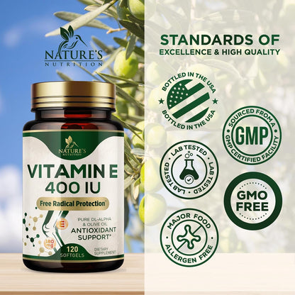 Vitamina E 180mg con dl-Alfa Tocoferol - – Salud del corazón y los ojos: Este suplemento de vitamina E puede – Image 4