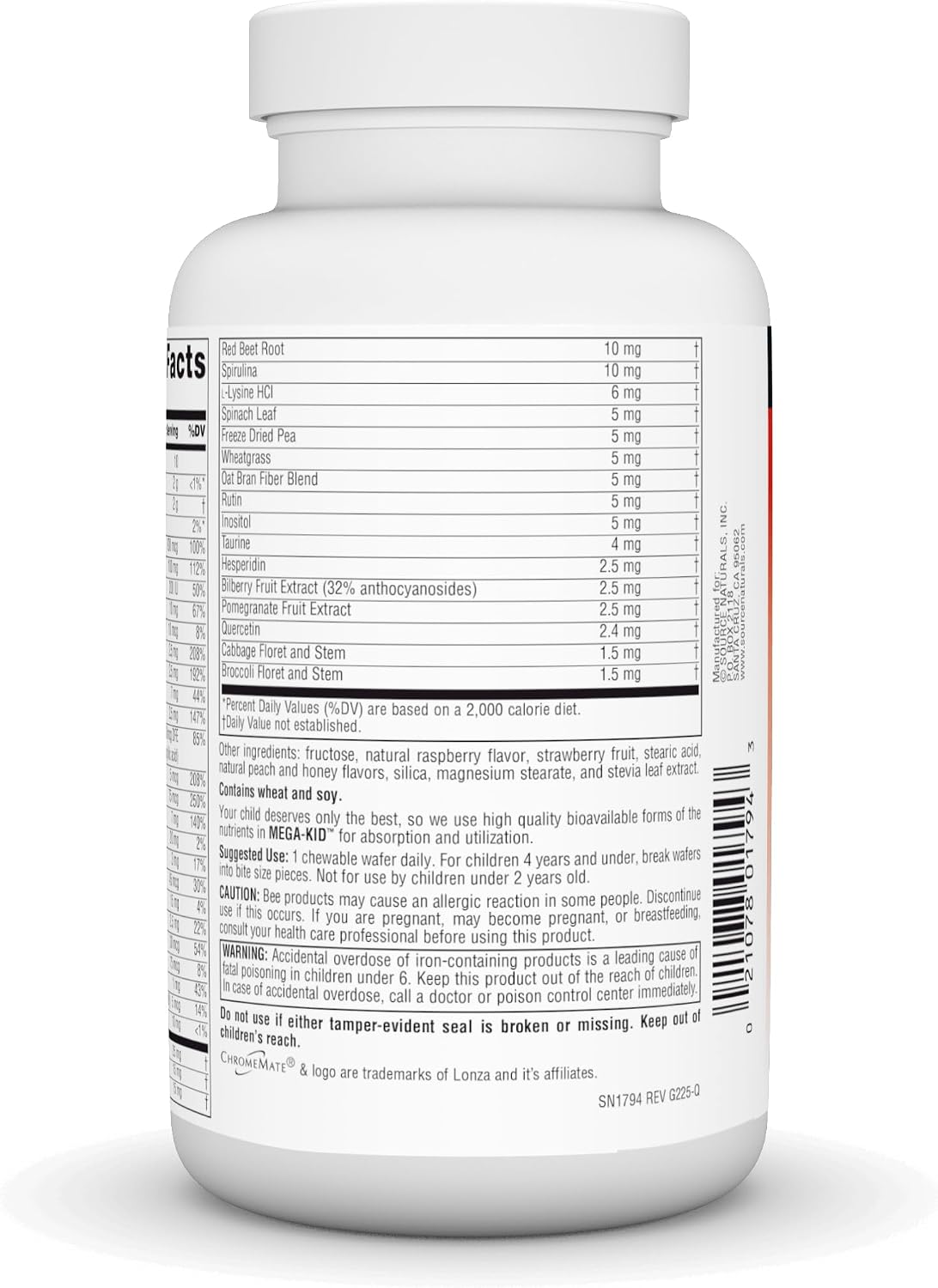 Source Naturals Mega-Kid Chewable Children's Multivitamin, Natural Berry Flavor - 60 Wafers