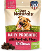 Pet Naturals Daily Probiotic Soft Chews for Dogs, Digestive and Immune Support, 120 Million CFUs per Chew, Duck Flavor, 60 Count