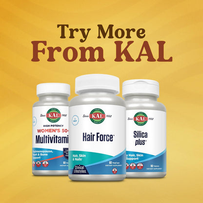 KAL Hair Force Suplemento para Cabello, Piel y Uñas - Biotina de Alta Potencia, Vitaminas C, E y B6 - 60 Cápsulas Vegetales – Image 6