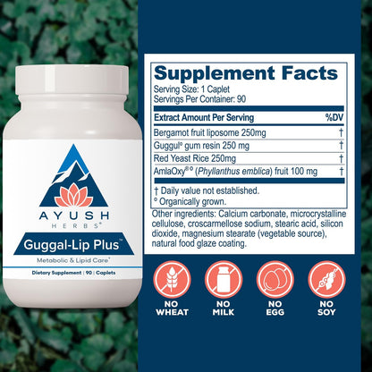 Ayush Herbs Guggal-Lip Plus - Suplemento – Bergamota (Citrus bergamia): Su extracto liposomal se ha utilizado – Image 3