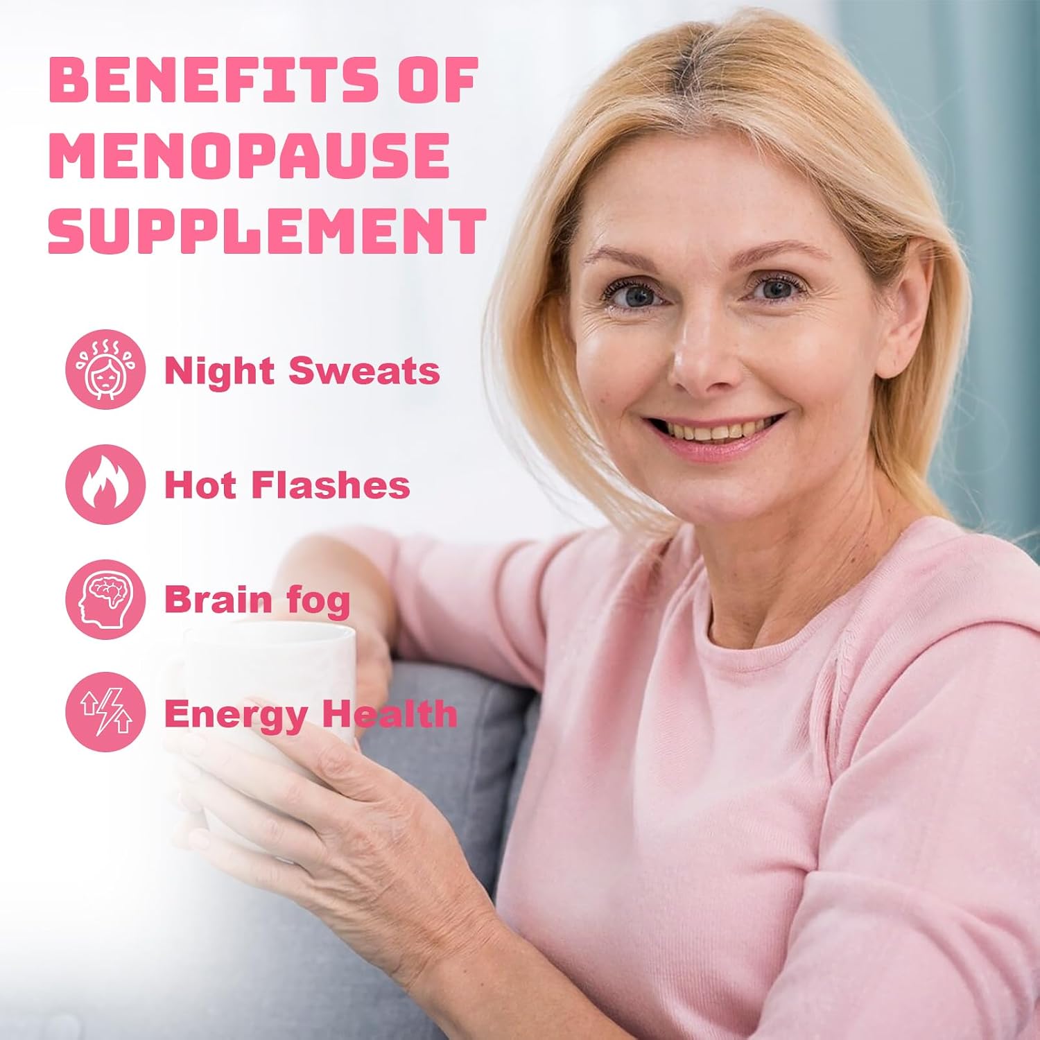 Novafun Menopause Relief Capsules for Women, with Novasoy Soy Isoflavone, Black Cohosh, Passion Flower, Vitex, Vitamin B6, B12, Magnesium (60 cápsulas)