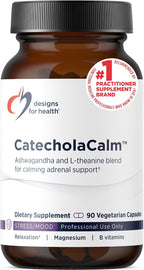 Designs for Health CatecholaCalm - Suplemento con Hierbas Adaptogénicas y Vitaminas para el Estado de Ánimo y la Calma (90 Cápsulas)