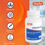 Rugby Vitamina D3 5.000 UI (125 mcg) - 100 Cápsulas