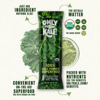 OnlyKale Kale en Polvo Ecológico - Superalimento Verde - 15 Sticks (1 Mes)