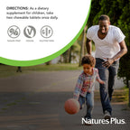 NaturesPlus Animal Parade Calcio para niños sin azúcar - 90 comprimidos masticables con forma de animal, sabor vainilla (Paquete de 2)