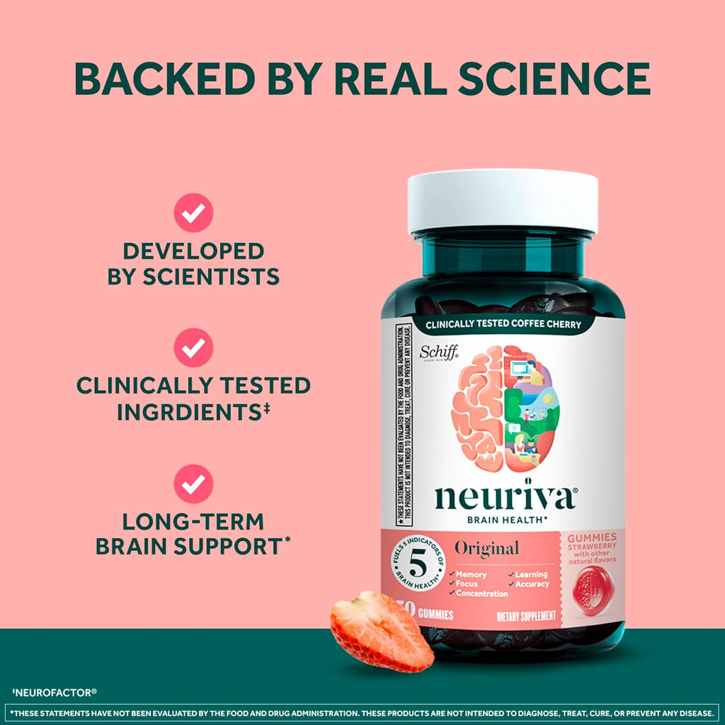NEURIVA Original Gominolas para la Memoria y Concentración - 50 unidades