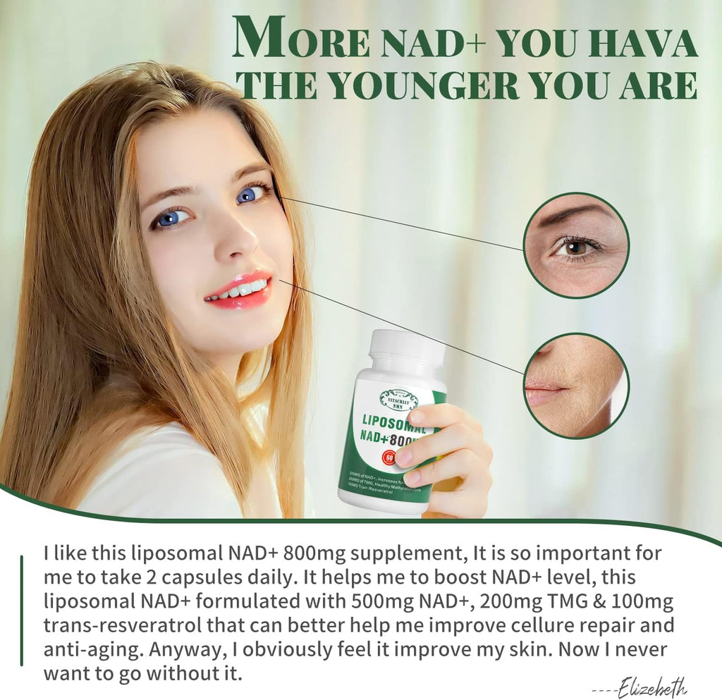 NAD+ Plus Liposomal 800mg - 60 Cápsulas
