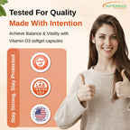 NutraBulk Vitamina D3 2500 UI - 250 Cápsulas Blandas - Alta Potencia - No-GMO, Sin Gluten, Hecho en EE.UU.