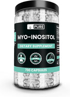 Pure Original Ingredients Myo-Inositol (730 Cápsulas) Sin Magnesio Ni Rellenos de Arroz, Siempre Puro, Verificado en Laboratorio
