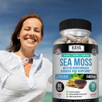Kaya Naturals Sea Moss – Suplemento de Movilidad con Burdock Root y Bladderwrack (60 Cápsulas Vegetales)