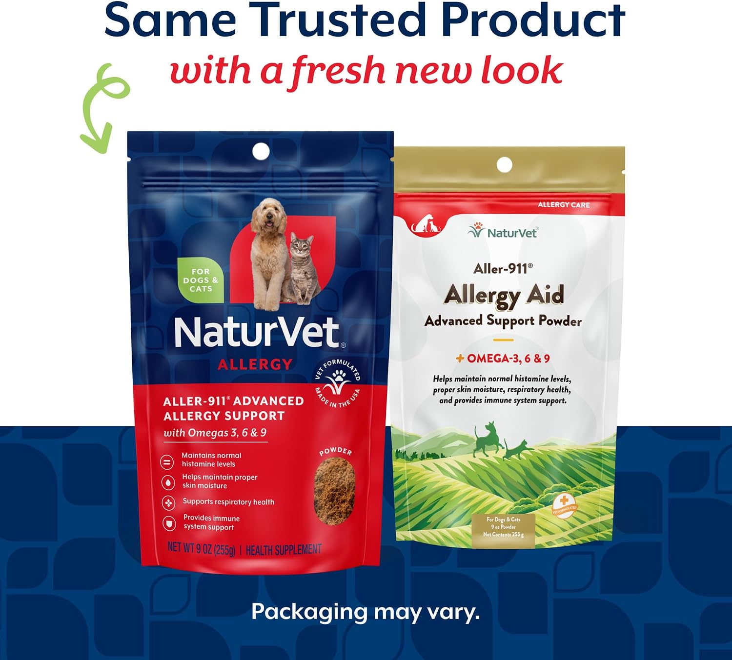 NaturVet Aller-911 Fórmula Antialérgica Avanzada en Polvo con Antioxidantes para Perros y Gatos, 255 g