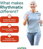 Univera Rhythmatix, Salud Cardiovascular, Circulación y Venas, Omega-3, Coenzima Q10, Vitaminas B6 y B12, 60 cápsulas blandas (30 días)