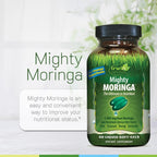 Irwin Naturals Mighty Moringa – 60 Cápsulas Blandas – Superalimento de Planta Entera y Concentrado de Nutrientes Diarios