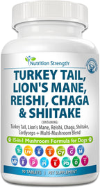 Nutrition Strength 15-in-1 Mushroom Support para Perros - 90 Comprimidos Masticables