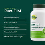 DIM Supplement 500mg - Diindolylmethane – Vegano, Non-GMO, Sin Gluten - 90 Cápsulas