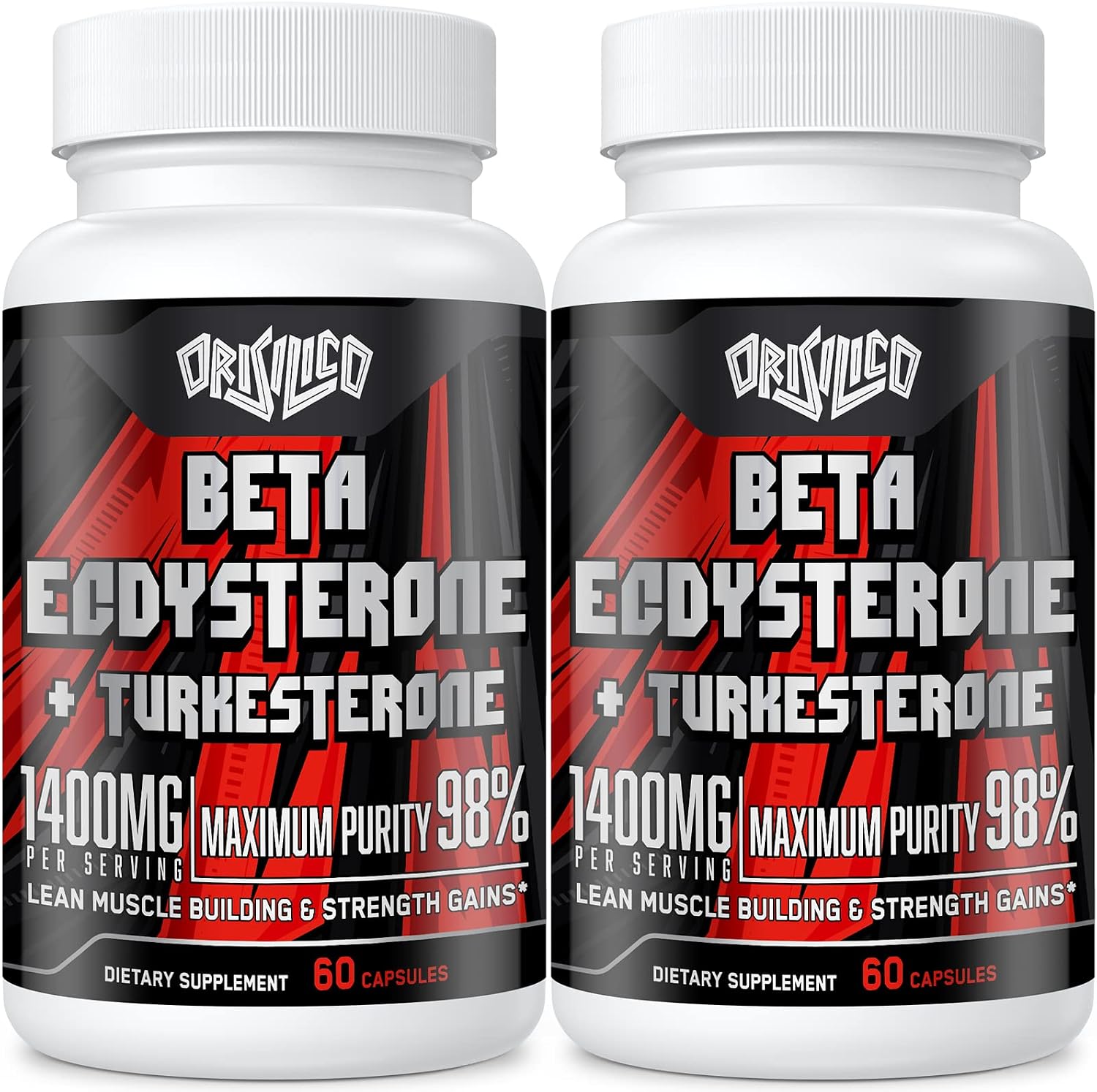 Orisilico Beta Ecdisterona y Turkesterona 1400 mg – 98% Pureza – 60 Cápsulas