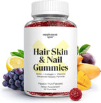 Gominolas de Biotina 6000 mcg con Colágeno para Cabello, Piel y Uñas - Sabor Maracuyá (60 Unidades)