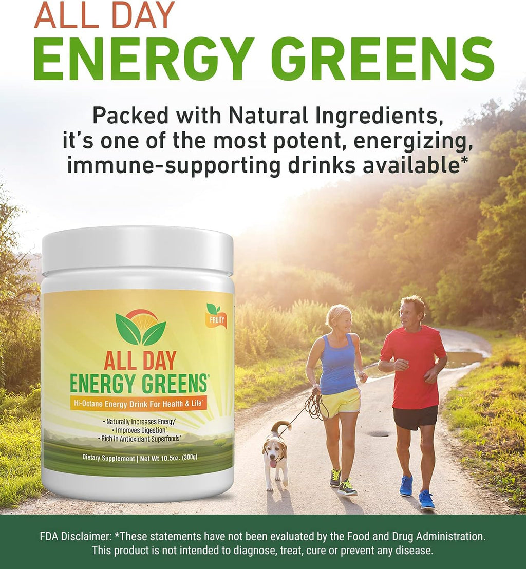 IVL - All Day Energy Greens - Superfood Green Powder Blend, Fruity Flavor