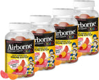 Airborne Vitamina C + Zinc Gomitas para Niños, 500 mg, Sabor a Frutas Variadas, 63 Gomitas (Paquete de 4)