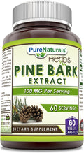 Pure Naturals Extracto de Corteza de Pino | 100 mg por Cápsula | 60 Cápsulas Vegetales | No Transgénico | Sin Gluten