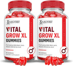 Justified Laboratories Vital Grow XL Gummies (1000 mg) - 60 Gomitas, Pack de 2 - con Vinagre de Manzana, Folato y Vitamina B12 - No GMO, Vegano, Sin Gluten - 60 Porciones